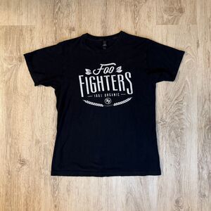 Foo Fighters Graphic T-Shirt 100% Organic Black Tultex Size M Band Tee